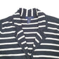 Womens Black Chaps Knit Cardigan Nautical Stripe V Neck Jumper