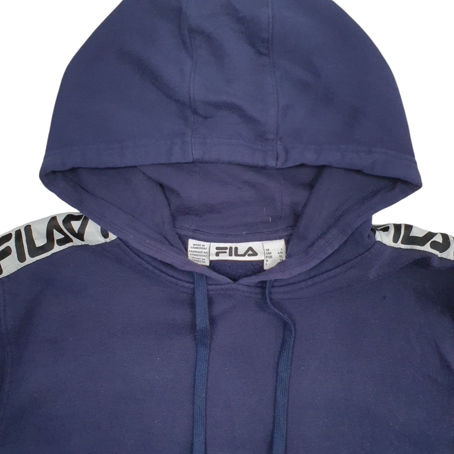 Mens Navy Fila  Hoodie Jumper