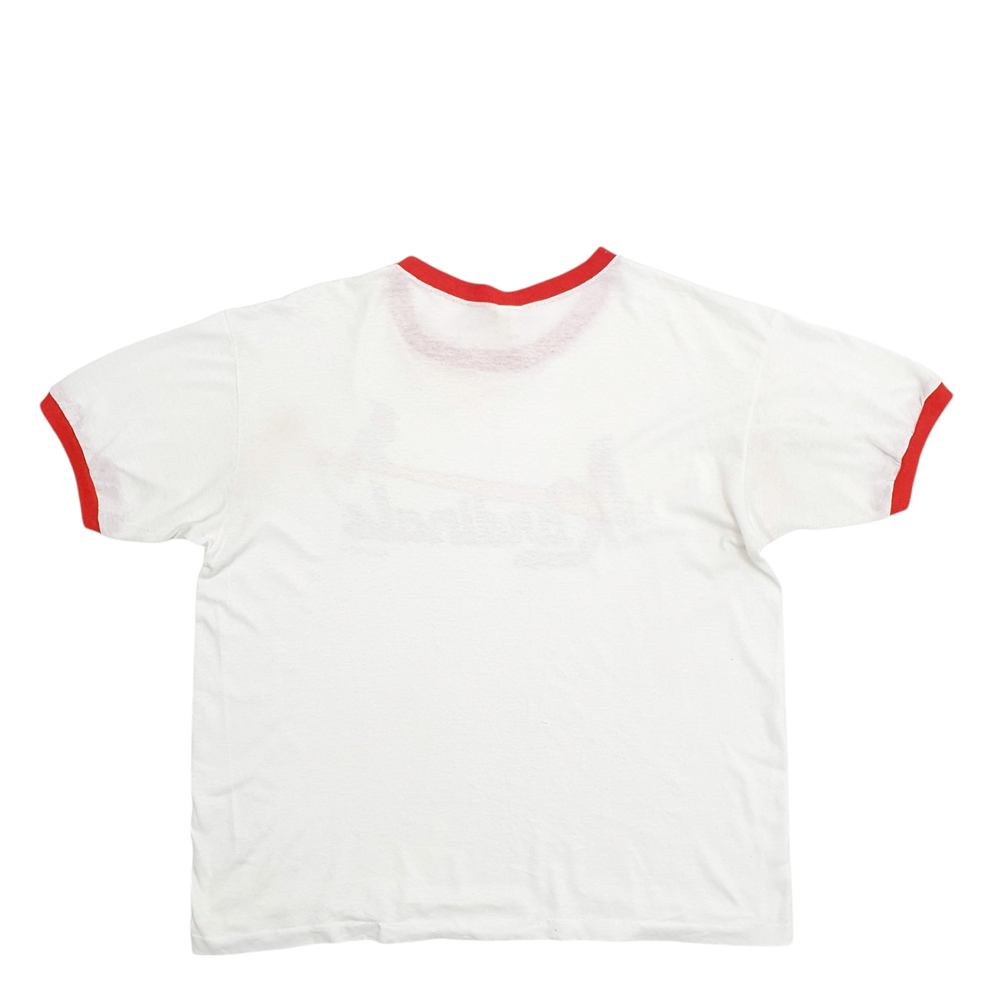 Womens White Sportsprint Single Stitch Vintage 90s Made In USA Cardinals Baseball Short Sleeve T Shirt