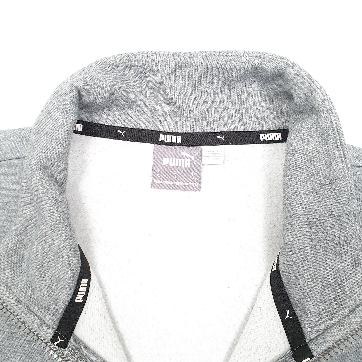 Mens Grey Puma  Quarter Zip Jumper