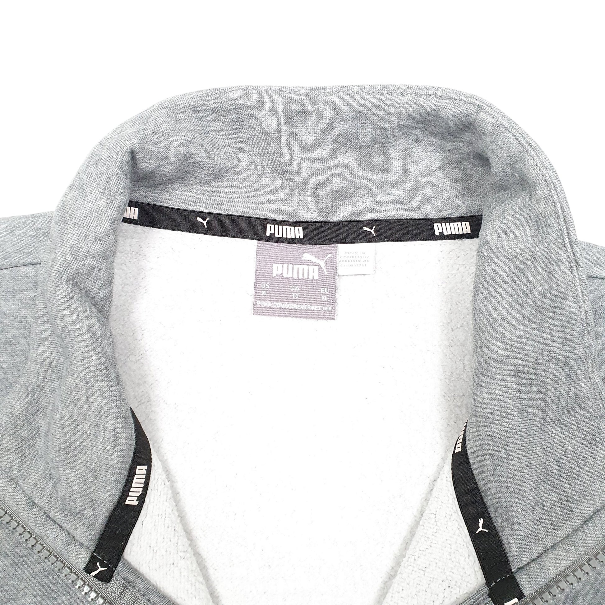 Mens Grey Puma  Quarter Zip Jumper