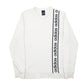 Mens White Adidas Spellout Crewneck Jumper