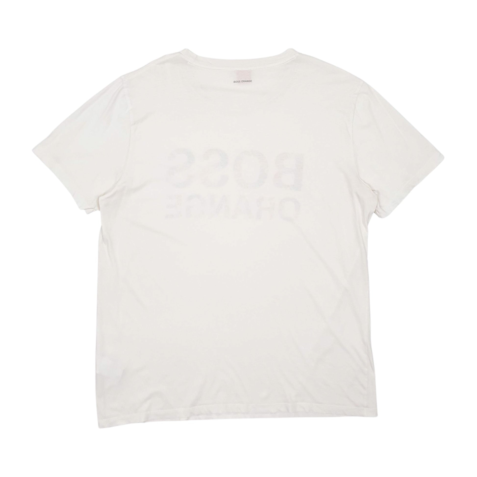Mens White Hugo Boss  Short Sleeve T Shirt