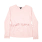 Womens Pink Halogen Frill Crewneck Jumper