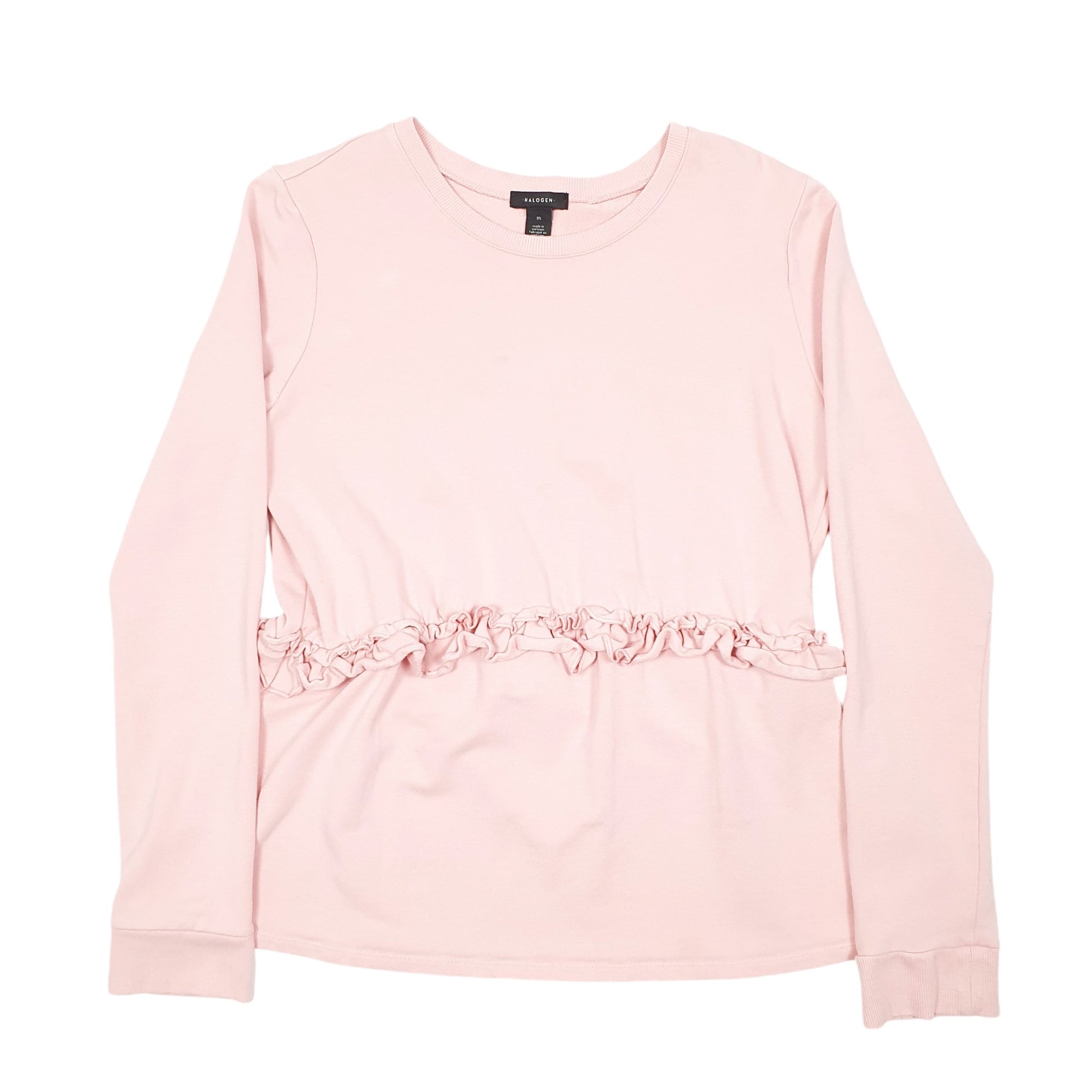 Womens Pink Halogen Frill Crewneck Jumper