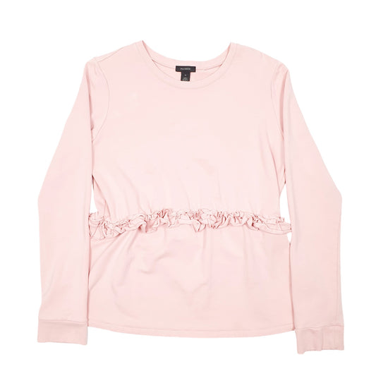 Womens Pink Halogen Frill Crewneck Jumper
