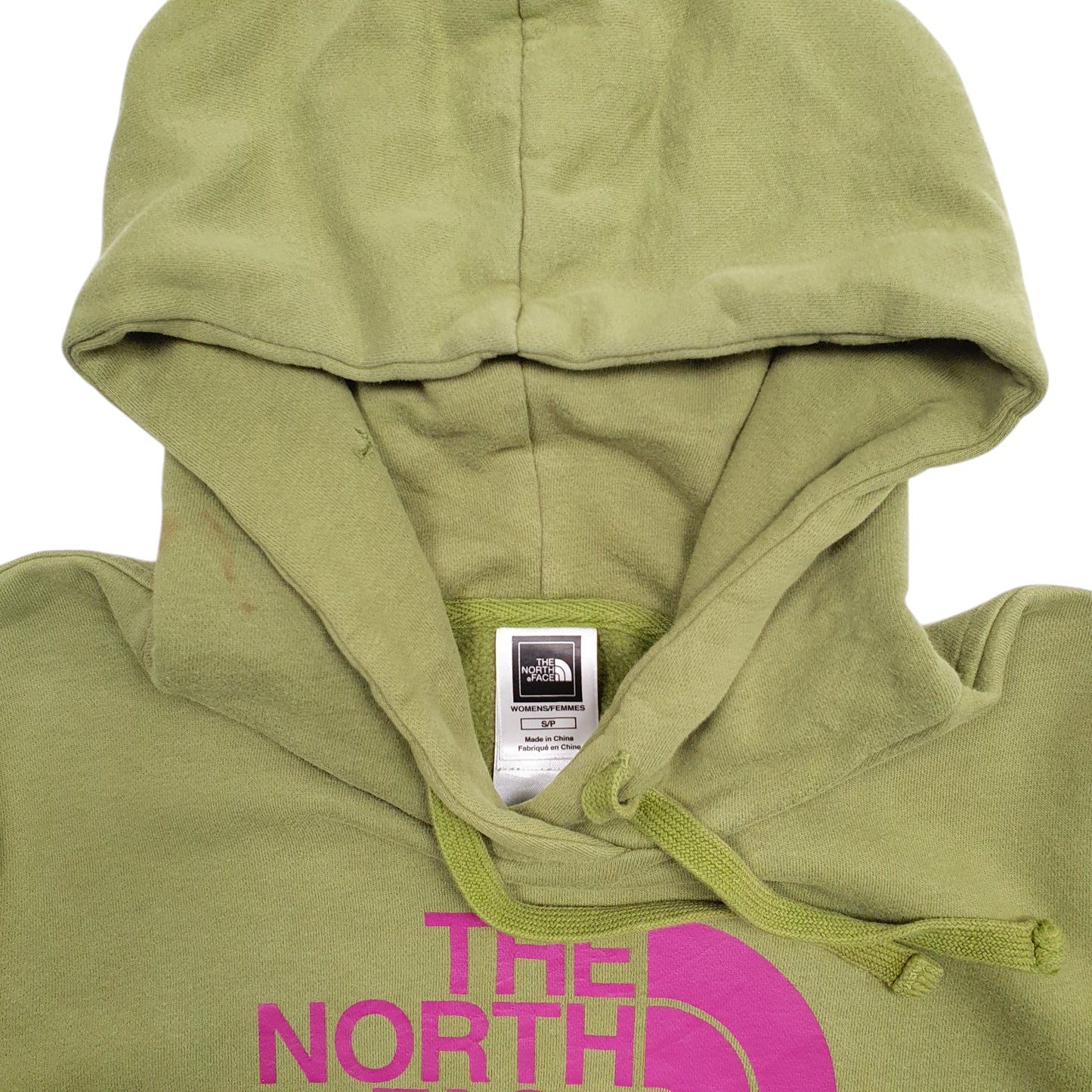 Womens Khaki The North Face Spellout Hoodie Jumper