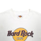 Mens White Hard Rock Cafe Spellout Cayman Islands Made In USA Crewneck Jumper