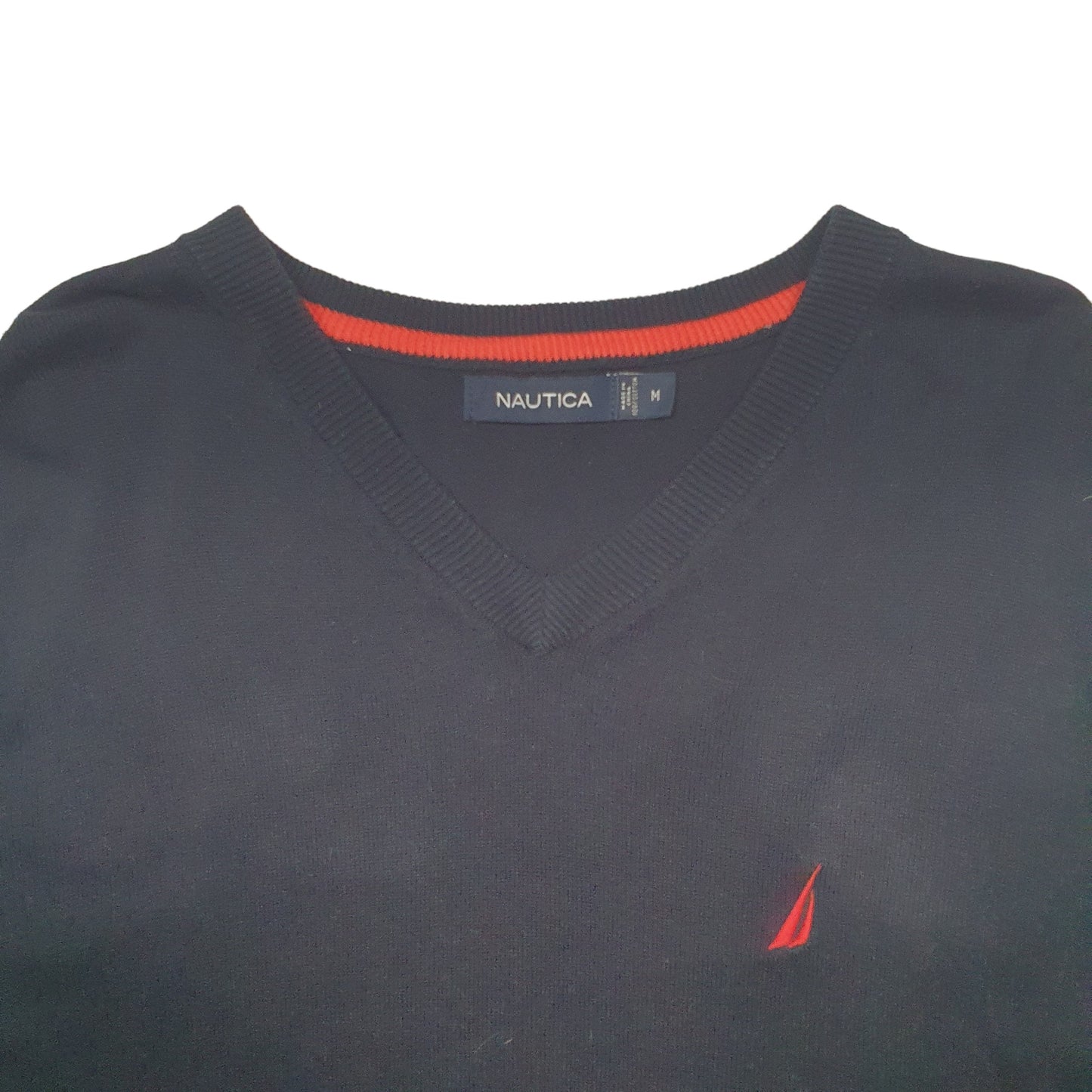 Mens Navy Nautica Knit Crewneck Jumper