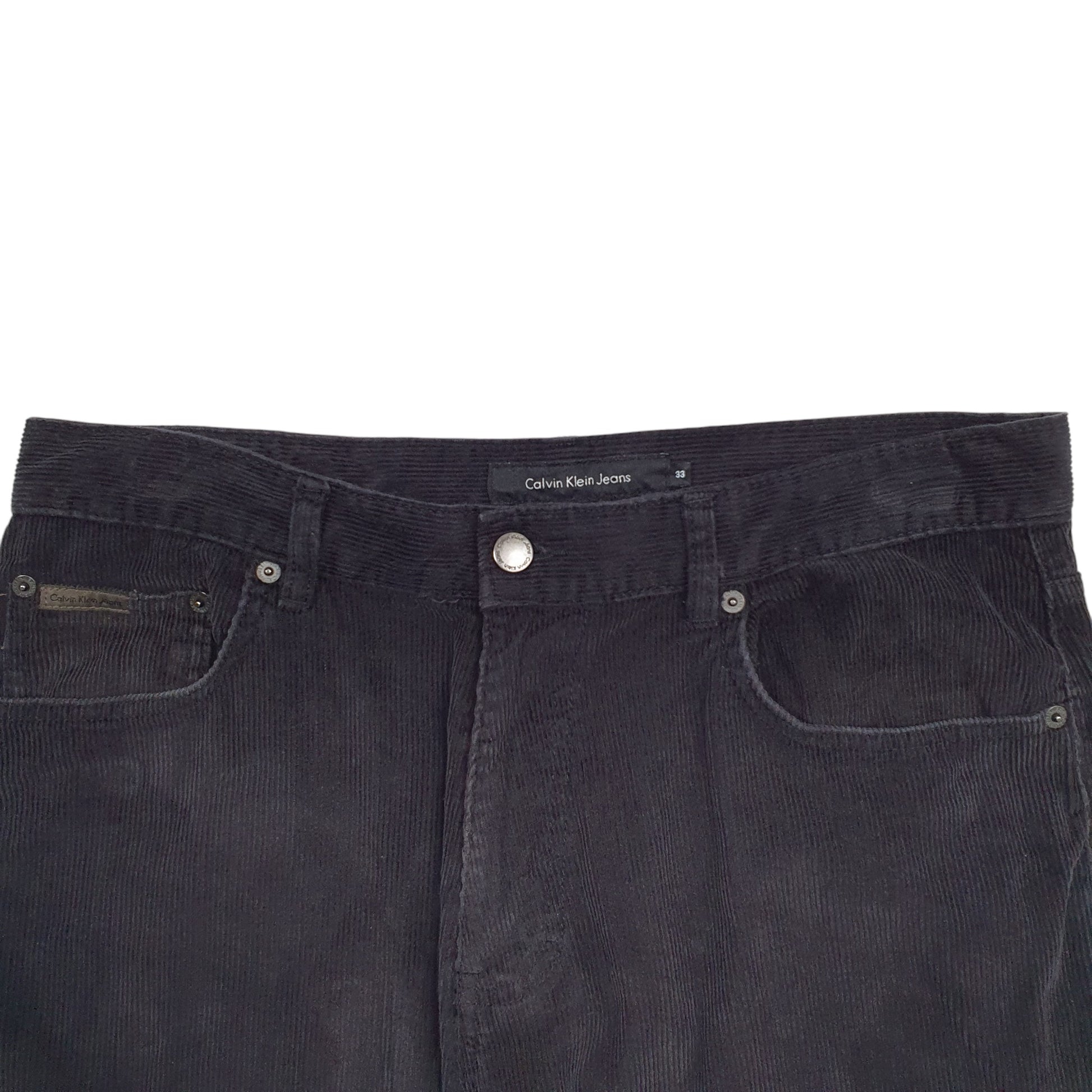 Mens Black Calvin Klein  Corduroy Trousers