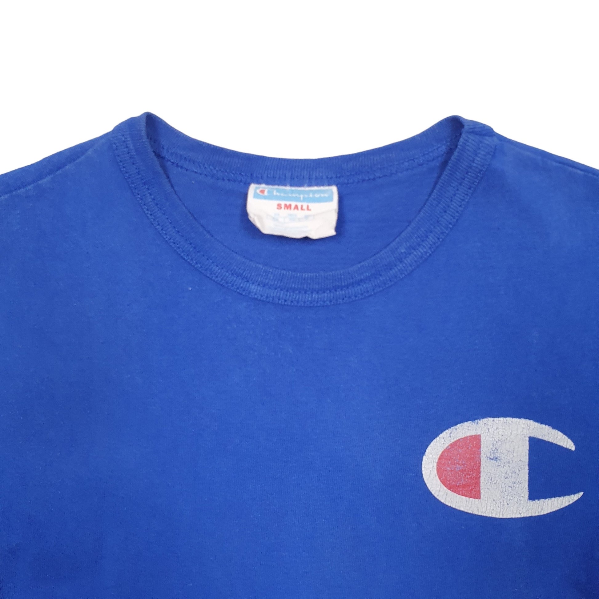 Mens Blue Champion  Short Sleeve T Shirt