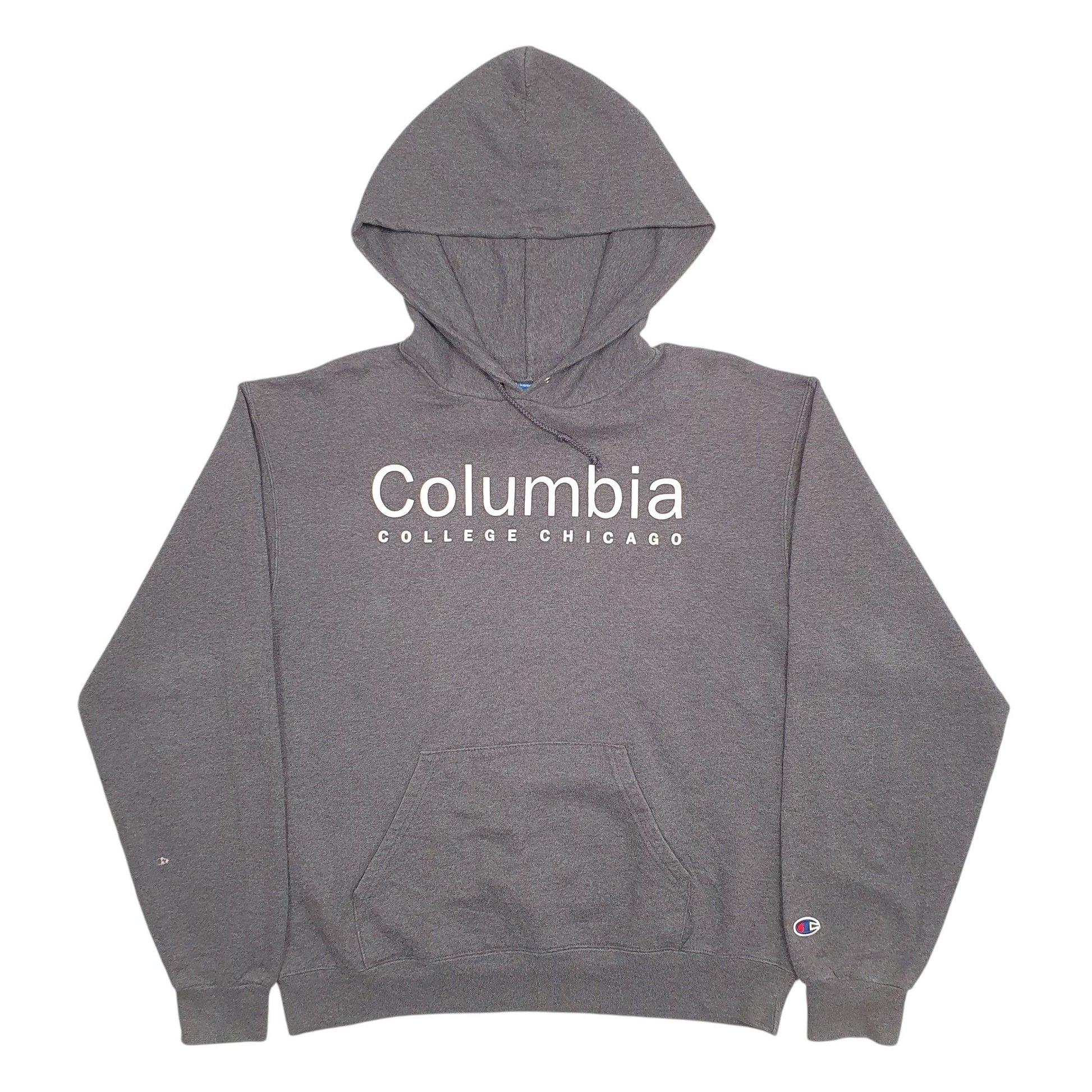 Womens Grey Champion Columbia Spellout Hoodie Jumper