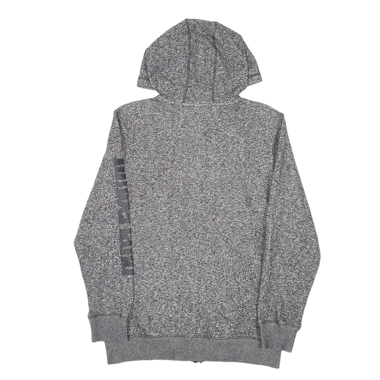 Mens Grey Timberland Hoodie Spellout Full Zip Jumper