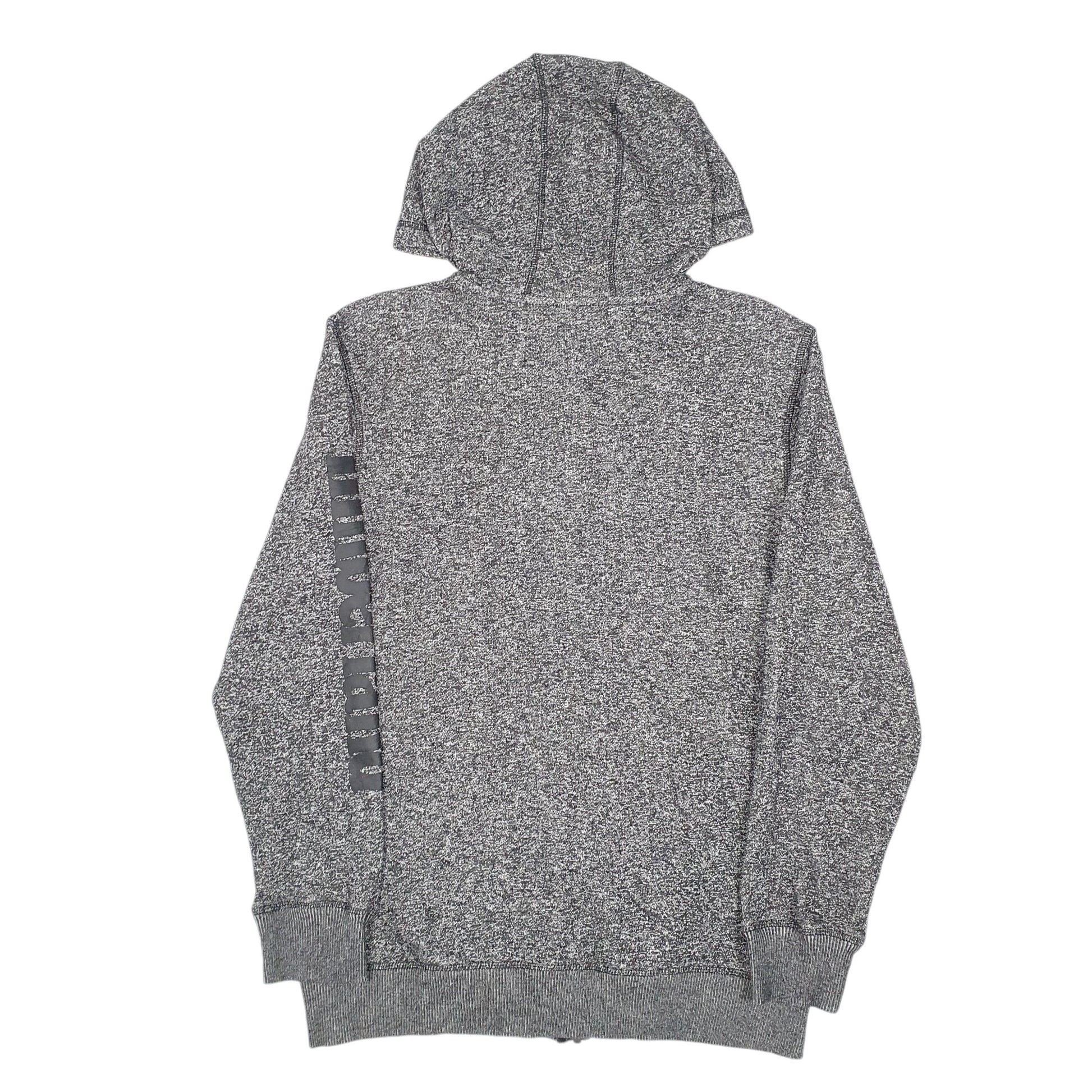Mens Grey Timberland Hoodie Spellout Full Zip Jumper