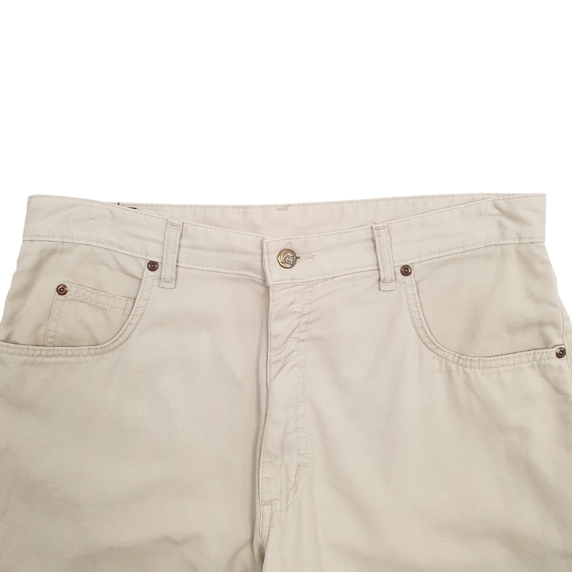 Mens Beige Lee  Chino Trousers