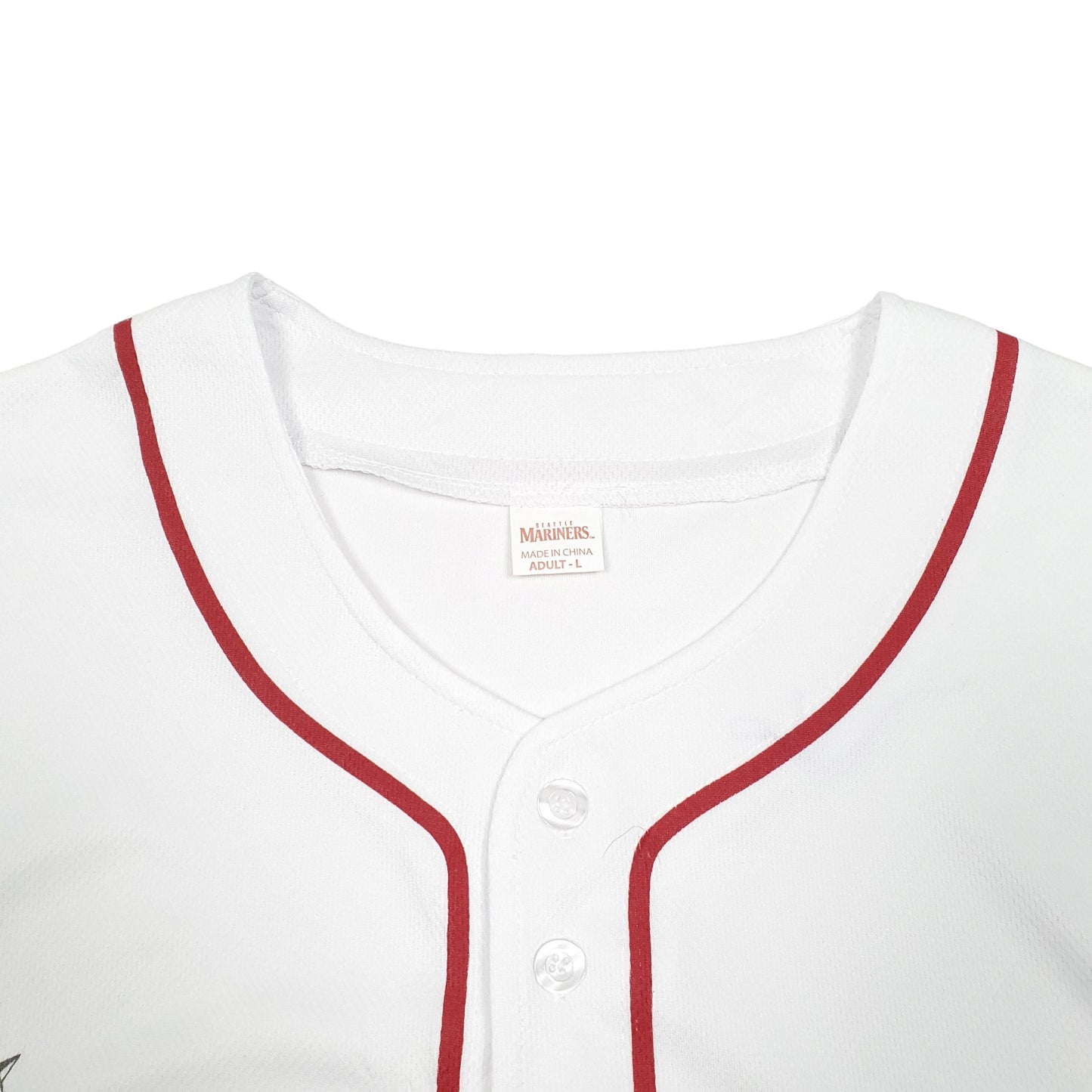 Mens White Seattle Mariners MLB Baseball Jersey Short Sleeve T Shirt