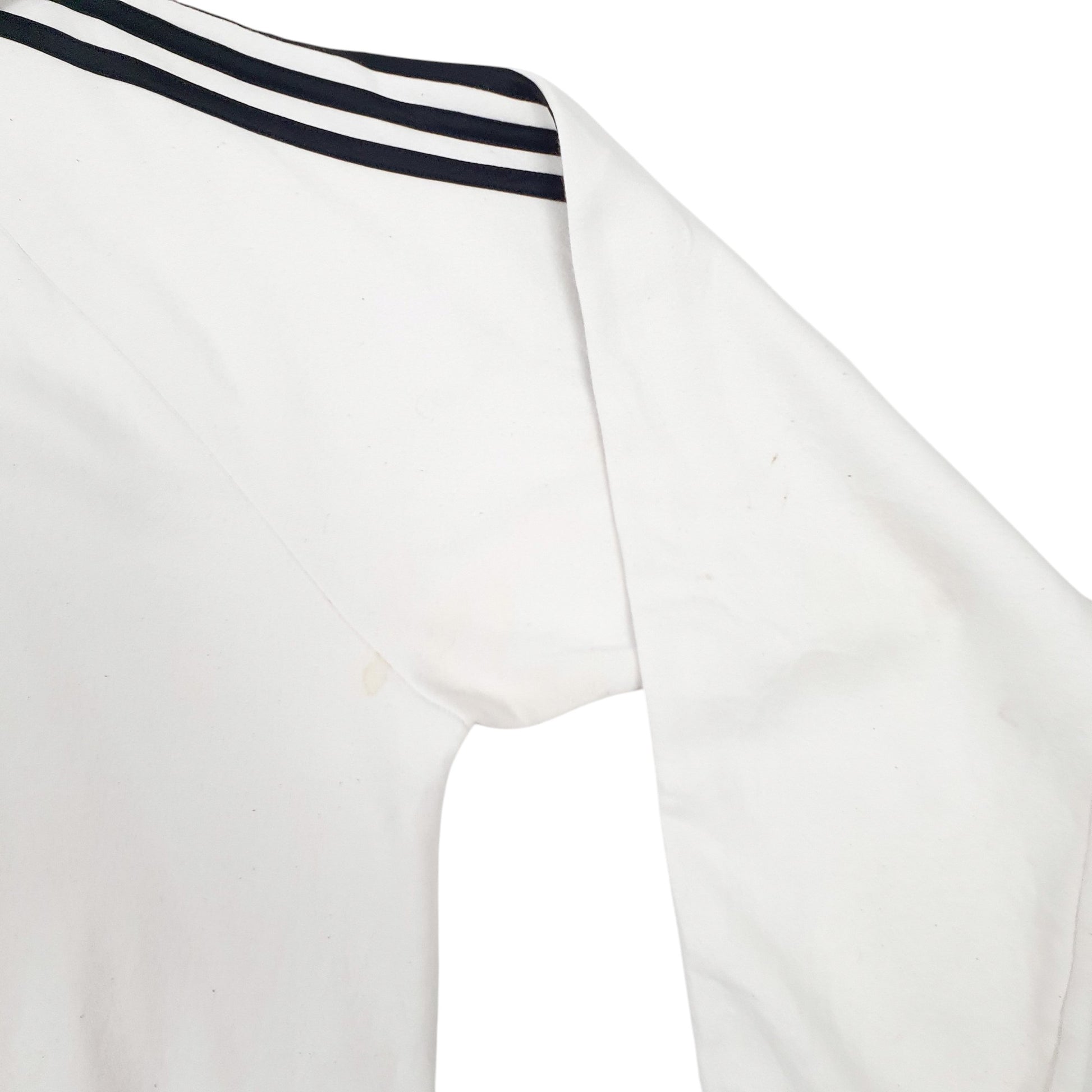 Mens White Adidas Spellout Hoodie Jumper