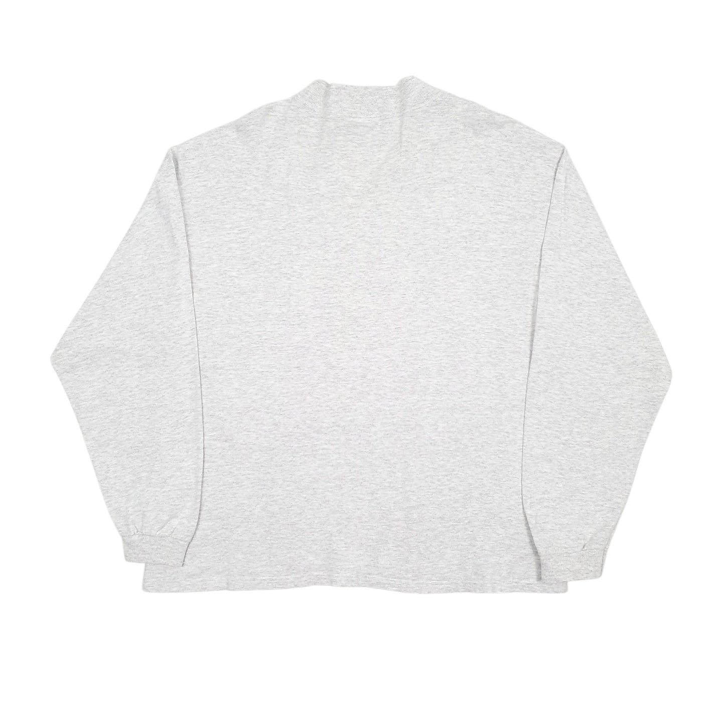 Mens Grey Anvil Vintage 90s Made In USA Preshrunk Long Sleeve T Shirt