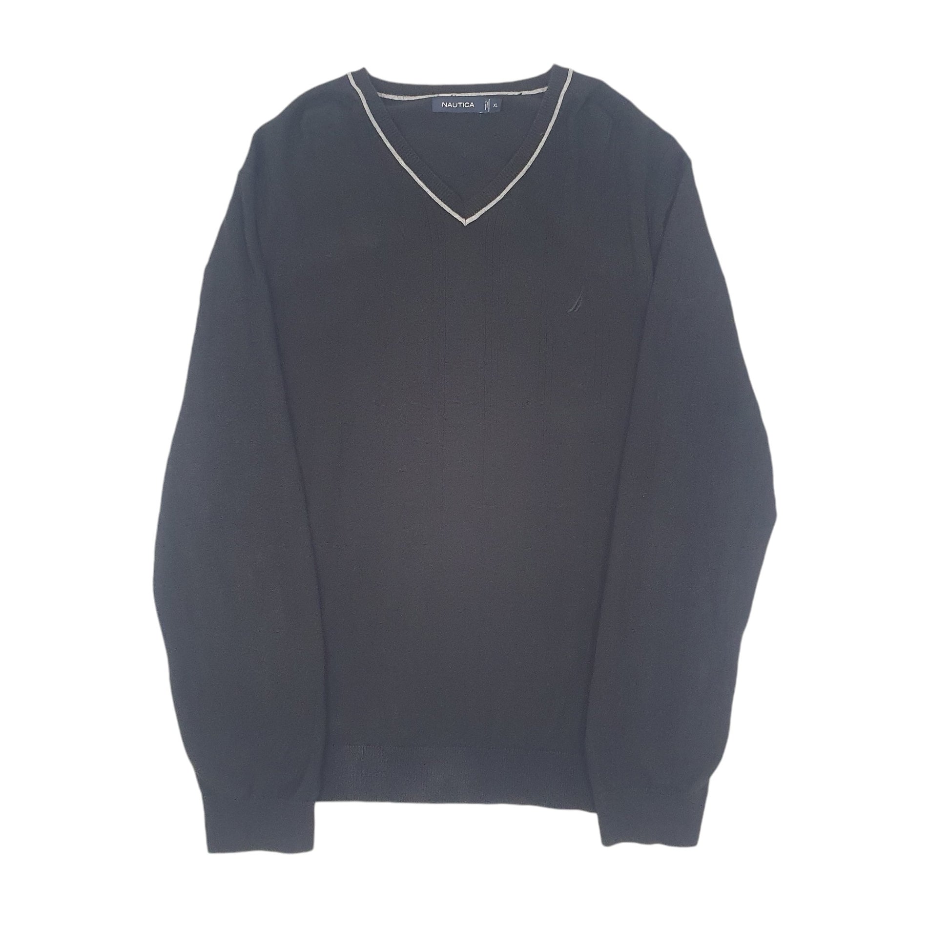 Mens Black Nautica Knitwear Crewneck Jumper