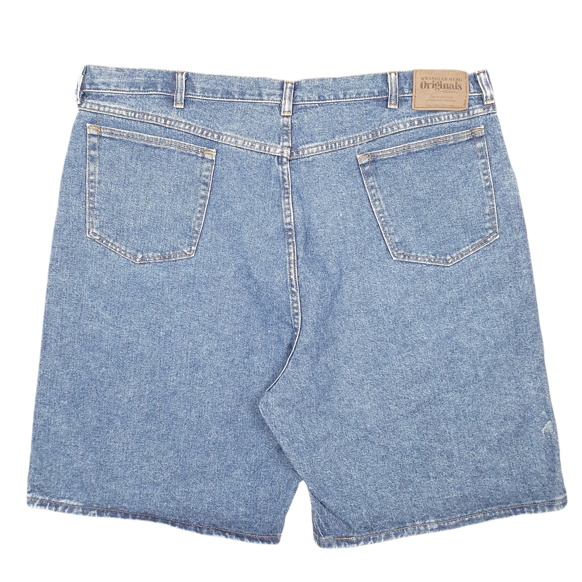 Mens Blue Wrangler Denim Jeans Jorts Regular Denim Shorts