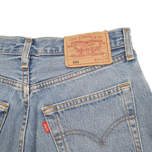 Womens Blue Levis 501 Jorts Hot Pants Denim Shorts