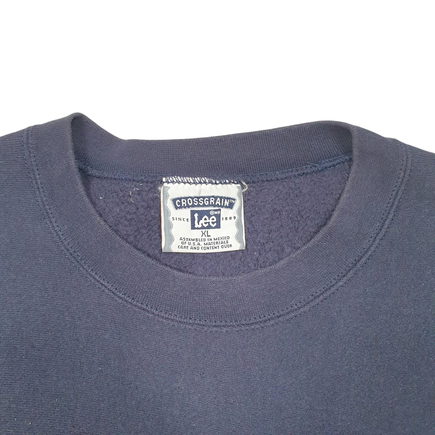 Mens Navy Lee Vintage Crossgrain Oak Bluffs Fire Dept Crewneck Jumper
