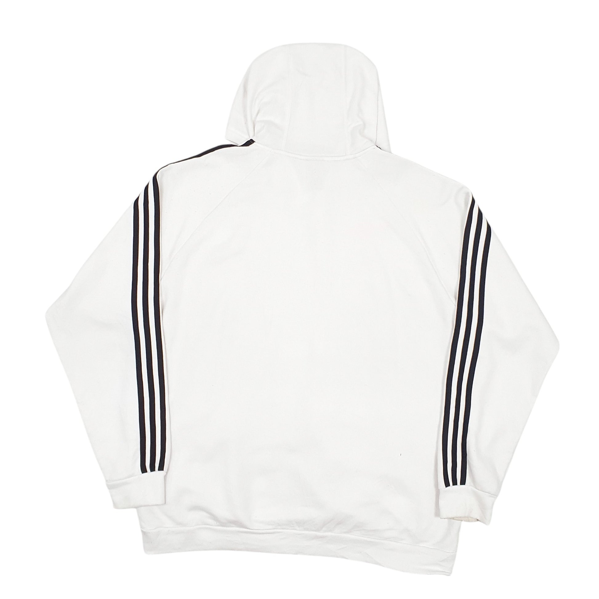 Mens White Adidas Spellout Hoodie Jumper