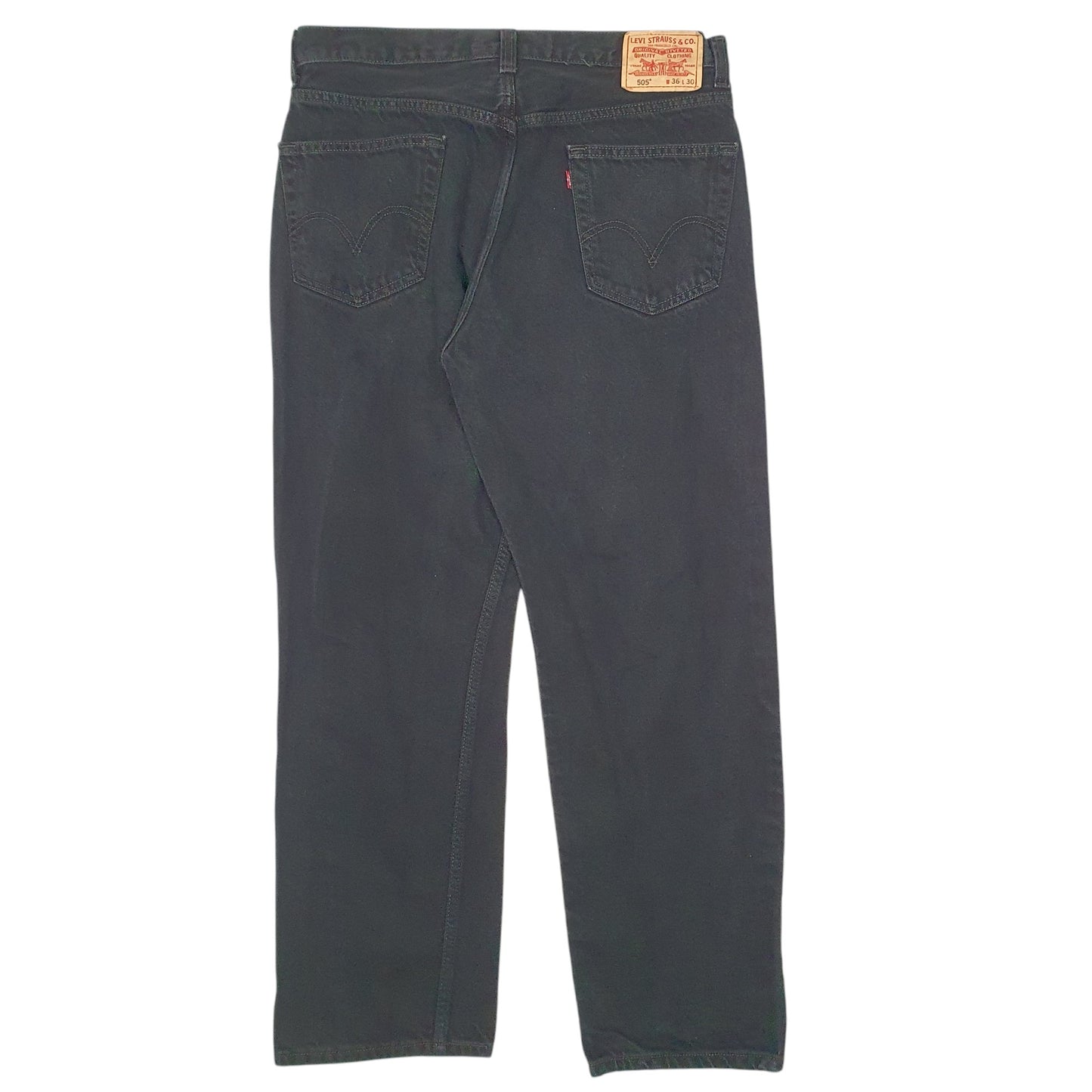 Mens Black Levis  505 JeansW36 L30