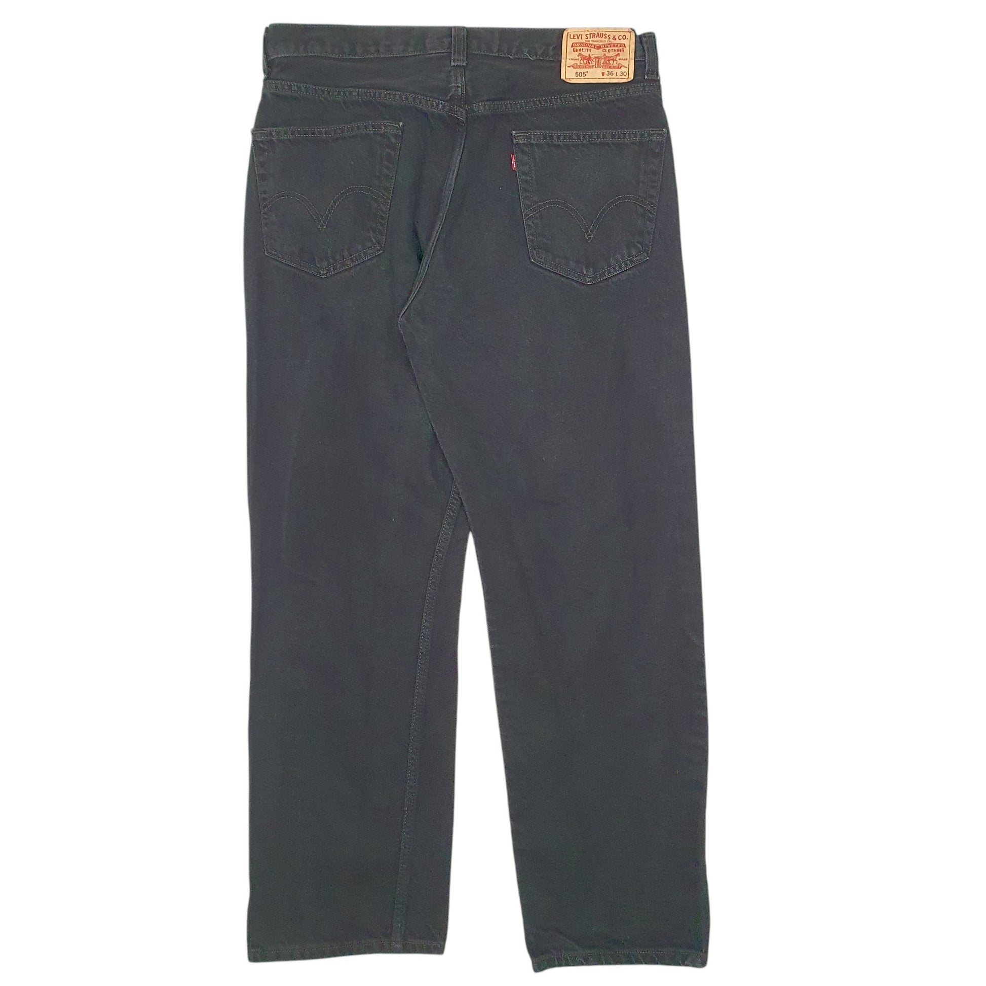 Mens Black Levis  505 JeansW36 L30