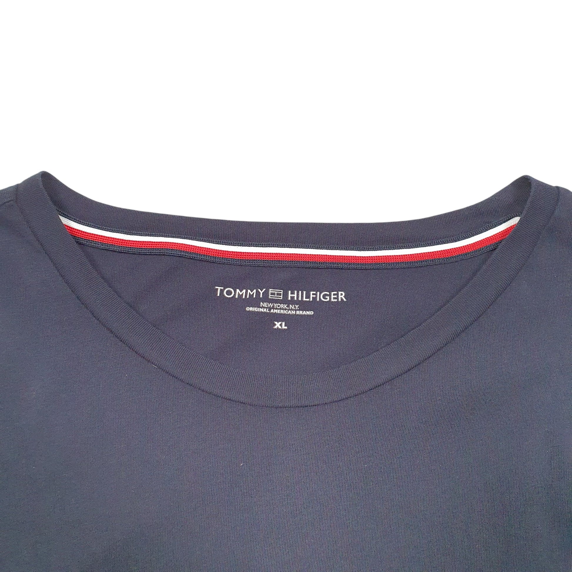 Mens Navy Tommy Hilfiger Spellout Short Sleeve T Shirt