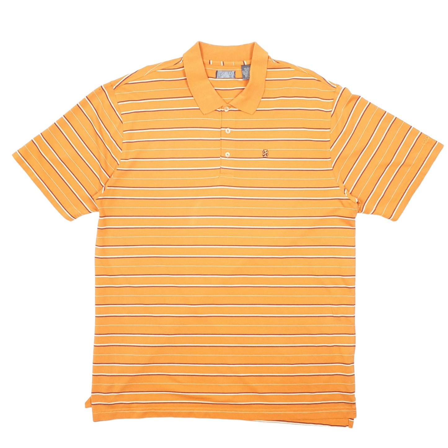 Mens Orange Izod Golf Short Sleeve Polo Shirt