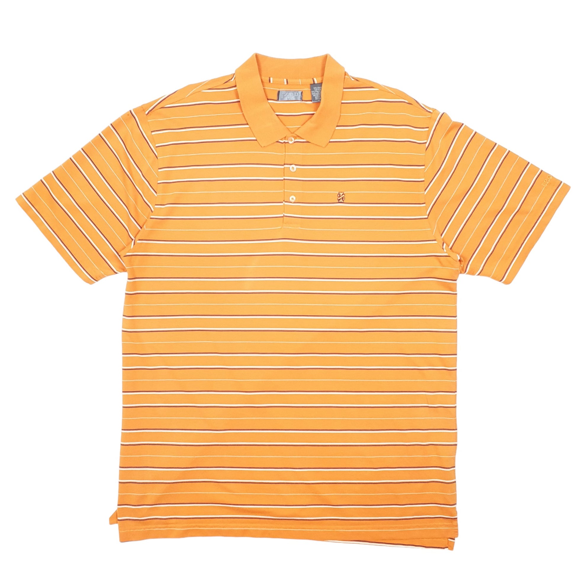 Mens Orange Izod Golf Short Sleeve Polo Shirt