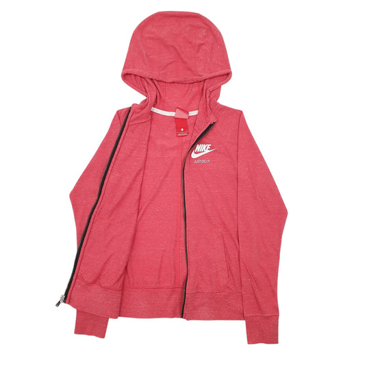 Womens Pink Nike Active Wear Lightweight Full Zip Jumper