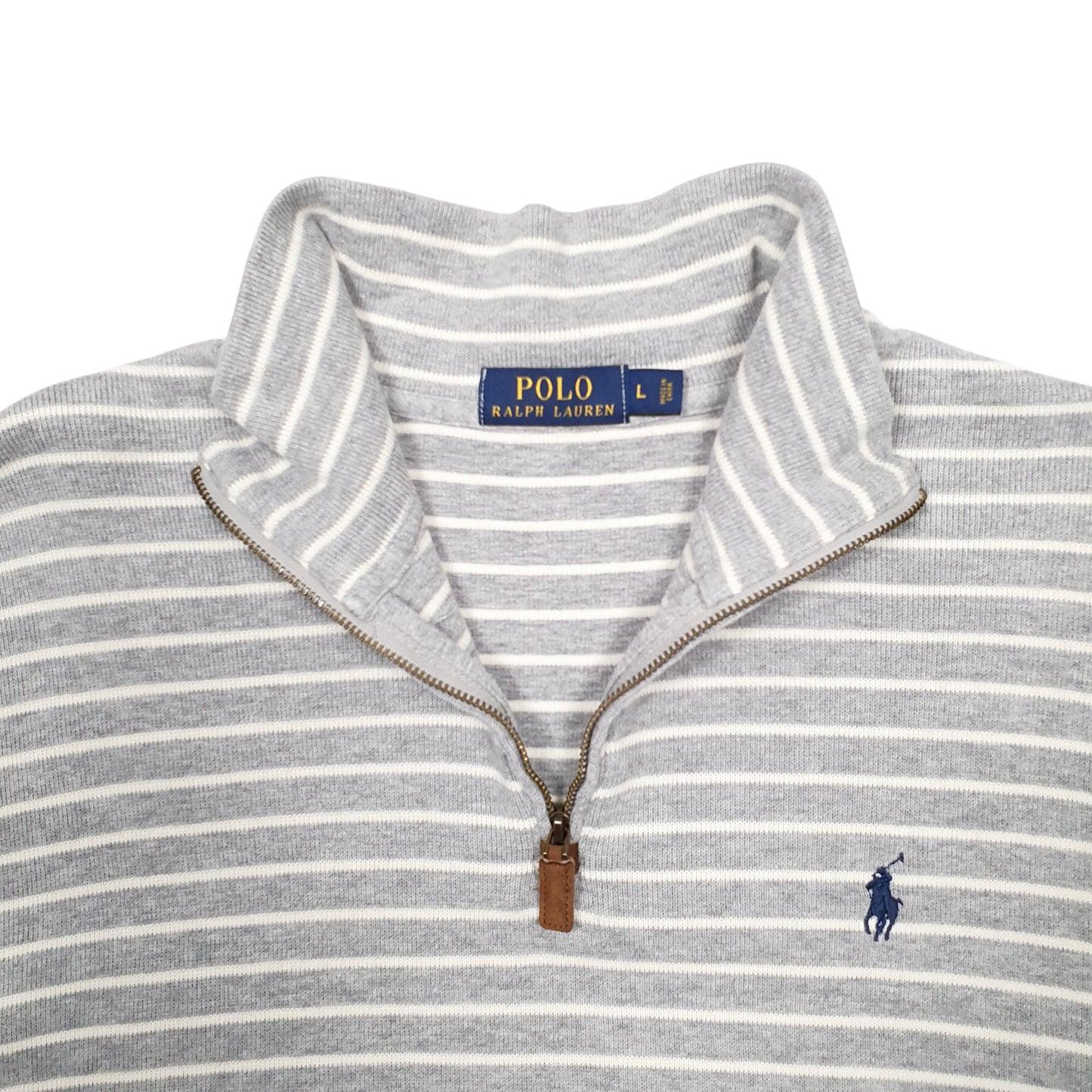 Mens Grey Ralph Lauren  Quarter Zip Jumper