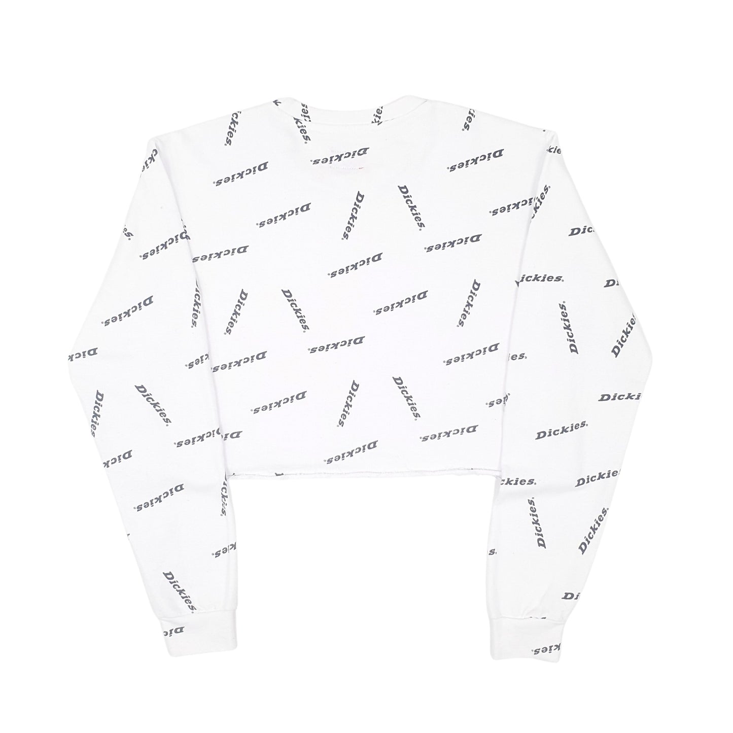 Womens White Dickies  Crop Top Jumper