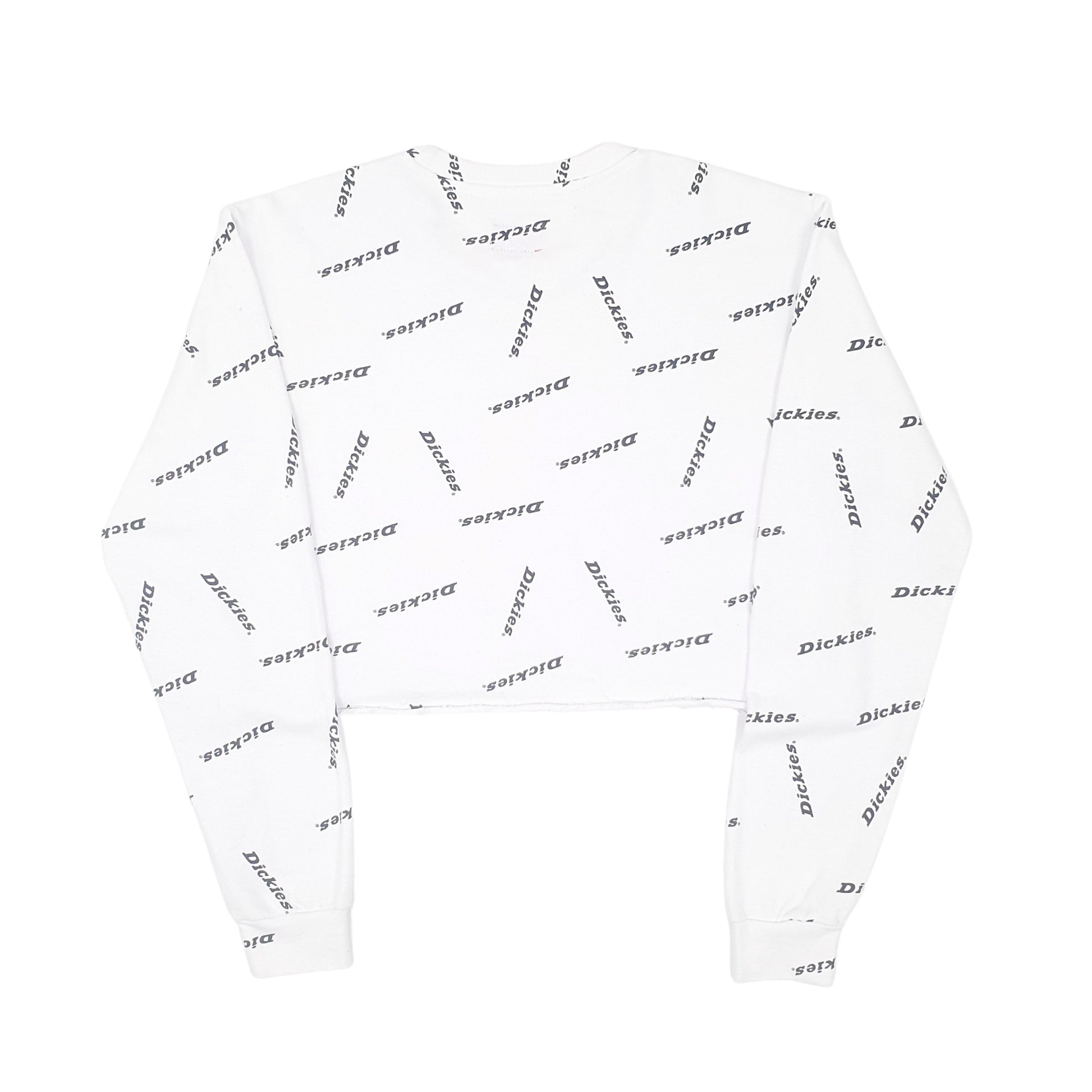 Womens White Dickies  Crop Top Jumper