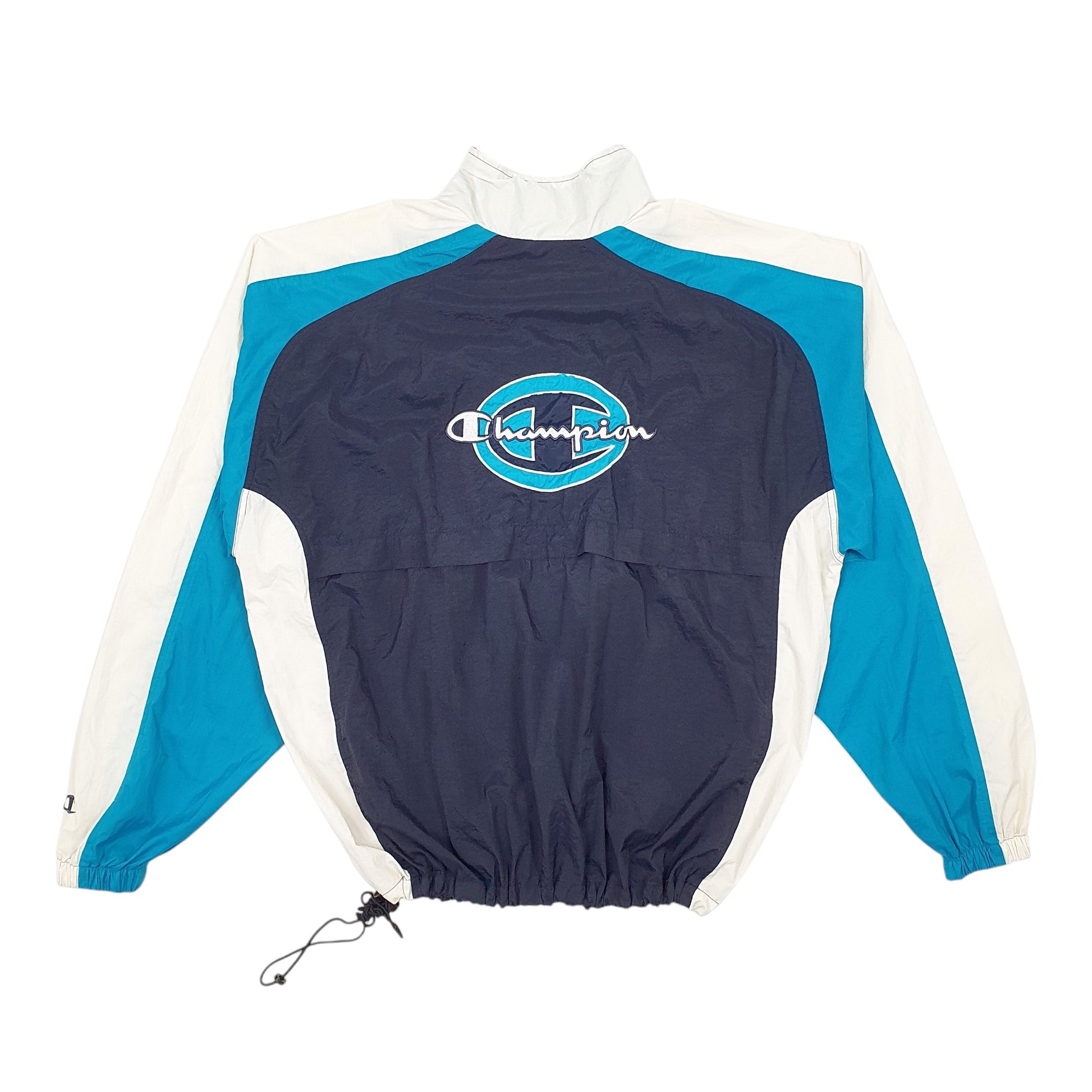 Mens Navy Champion Vintage 90s Crewneck Coat