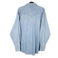 Mens Blue Wrangler Denim Jeans Western Pearl Snap Cowboy Long Sleeve Shirt