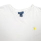 Mens White Polo Ralph Lauren V Neck Short Sleeve T Shirt