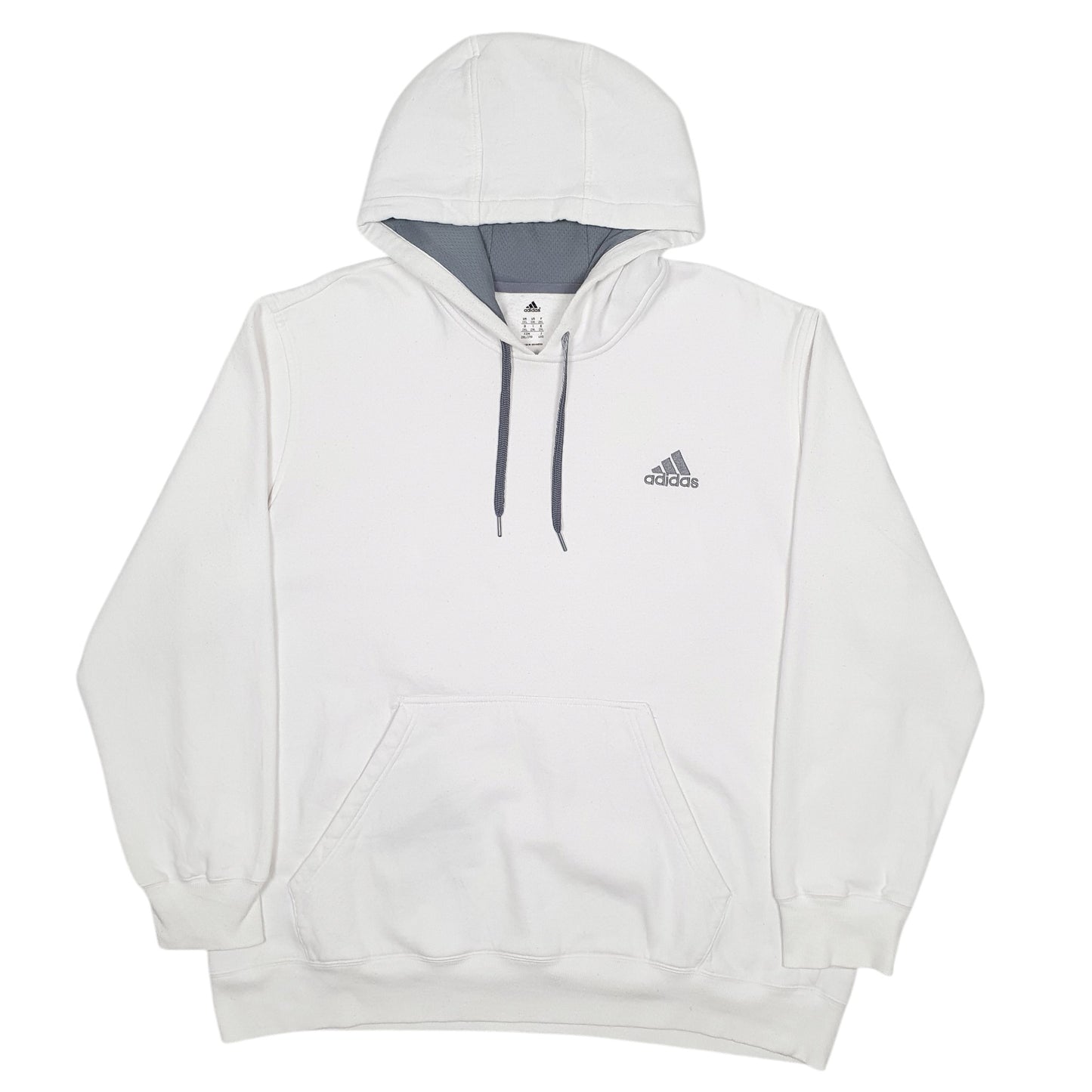 Mens White Adidas  Hoodie Jumper