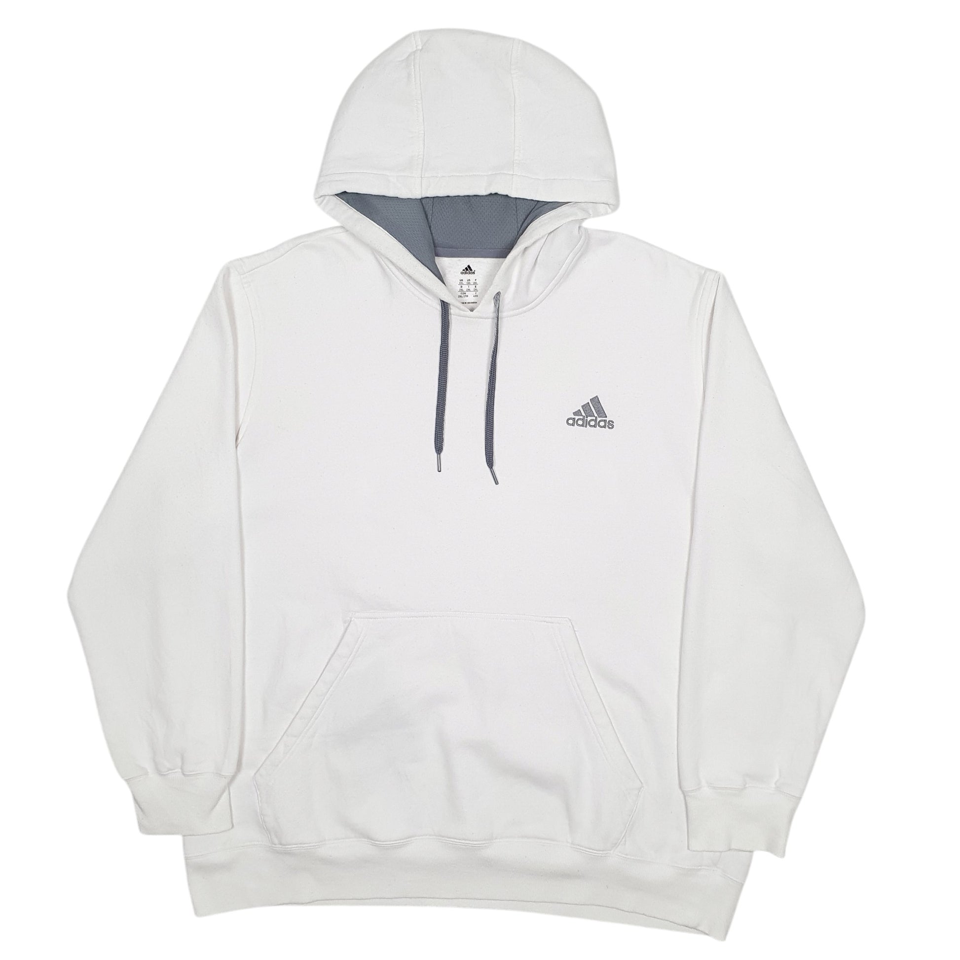 Mens White Adidas  Hoodie Jumper
