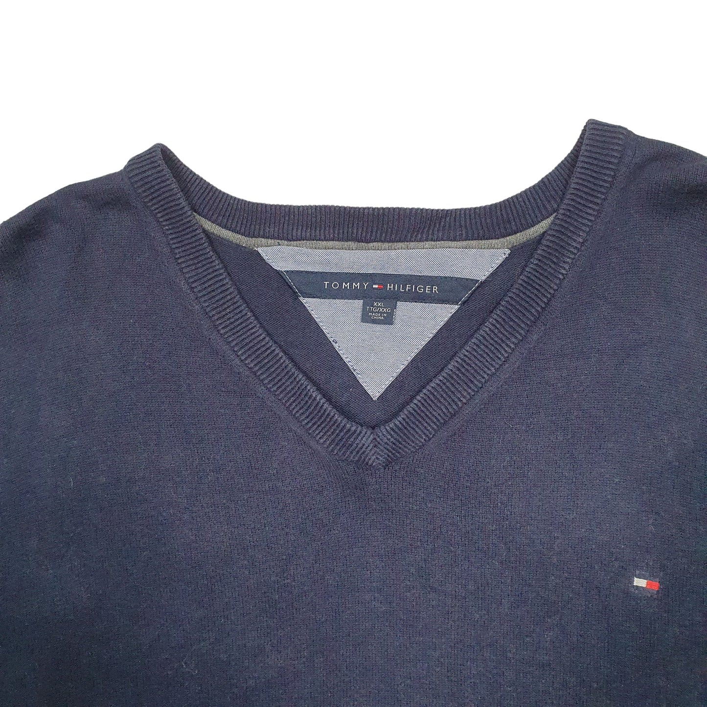 Mens Navy Tommy Hilfiger Knit Crewneck Jumper