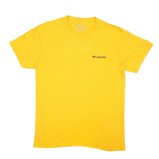 Mens Yellow Columbia Sportswear  Short Sleeve T Shirt