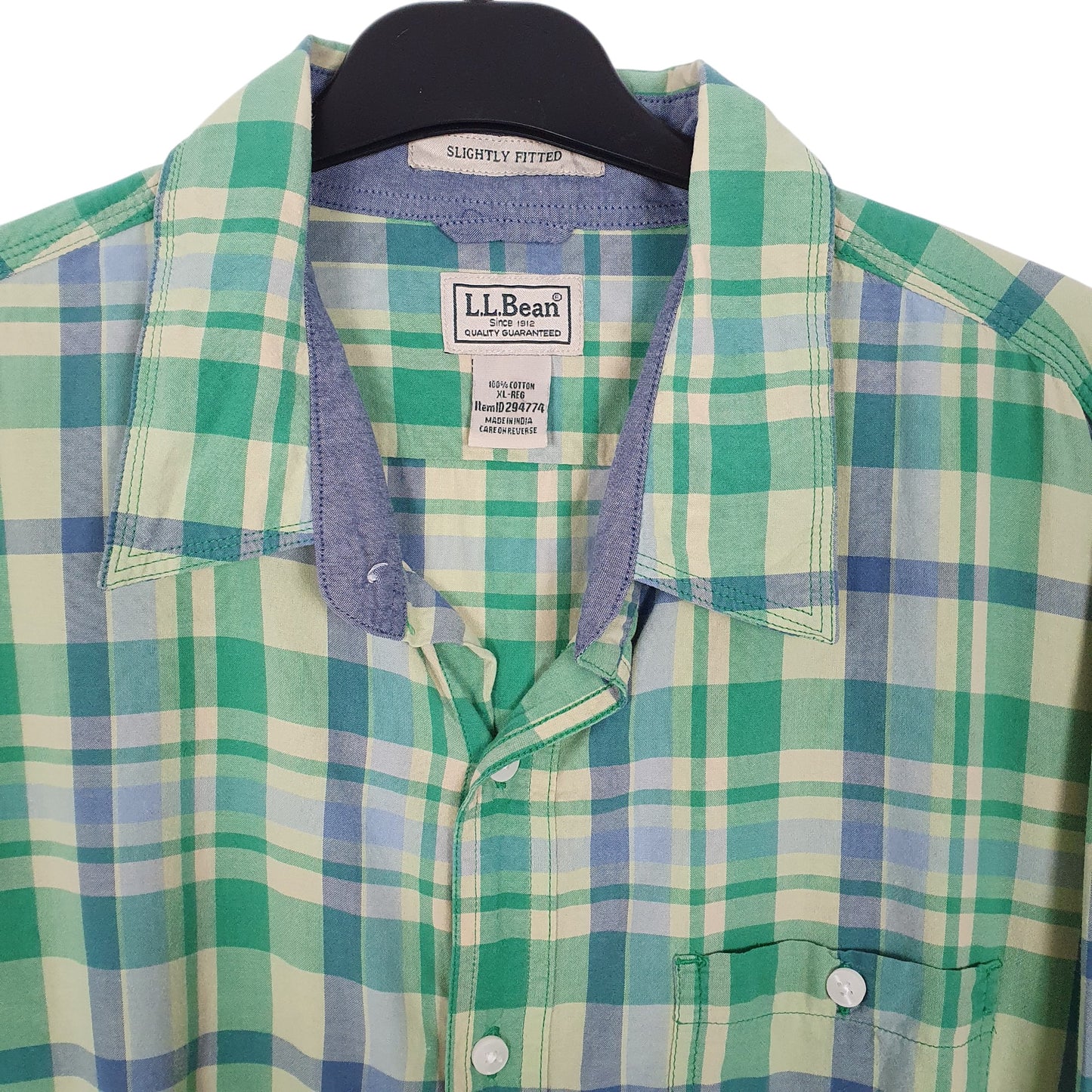 Mens Green L.L.Bean  Long Sleeve Shirt
