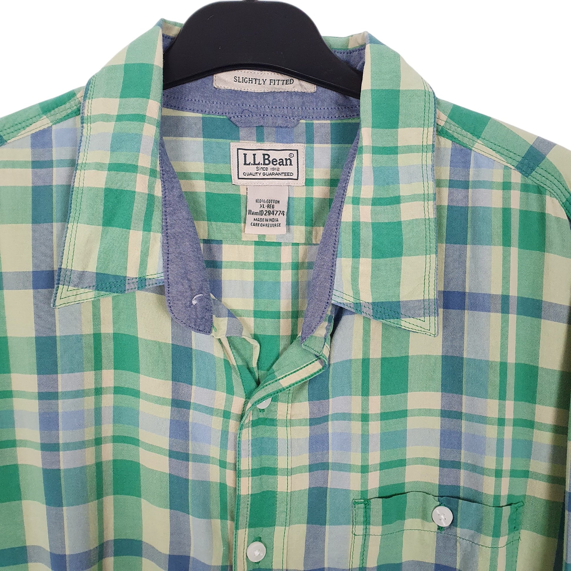 Mens Green L.L.Bean  Long Sleeve Shirt
