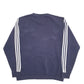 Mens Blue Adidas Spellout Crewneck Jumper