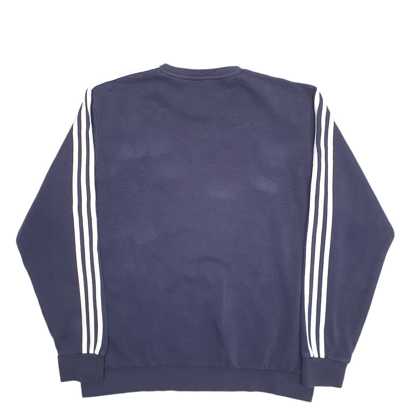 Mens Blue Adidas Spellout Crewneck Jumper