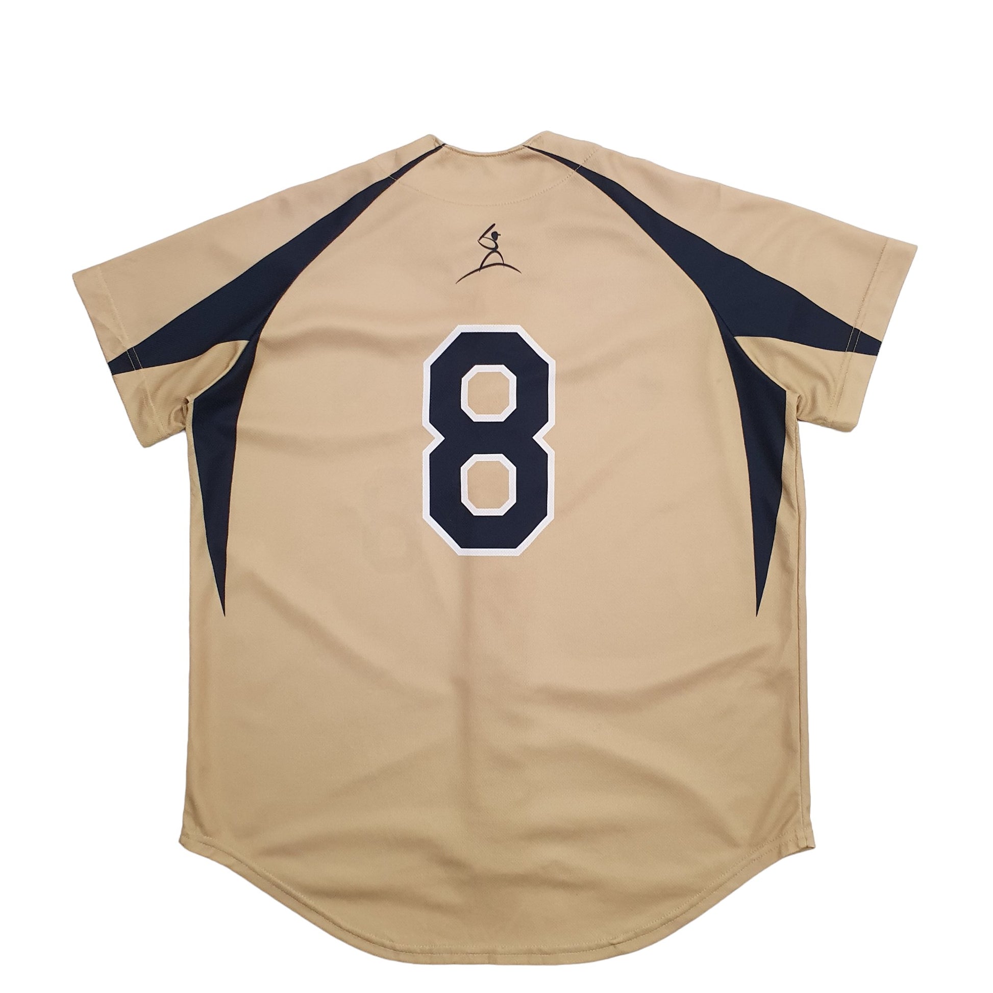 Mens Gold Rawlings Baseball Jersey Cadets Short Sleeve T Shirt