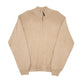 Mens Beige Nautica Knitwear Quarter Zip Jumper