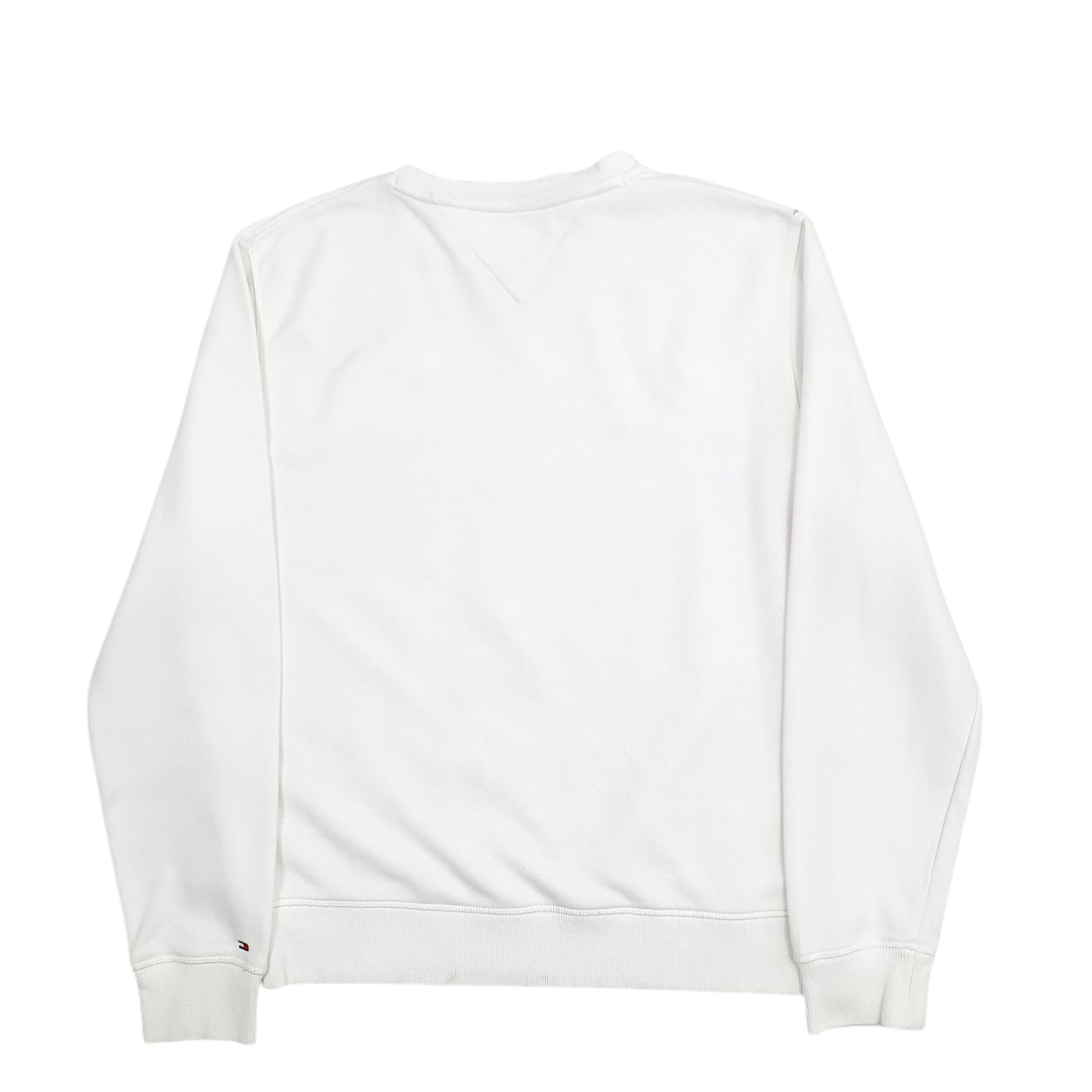 Mens White Tommy Hilfiger Spellout Crewneck Jumper